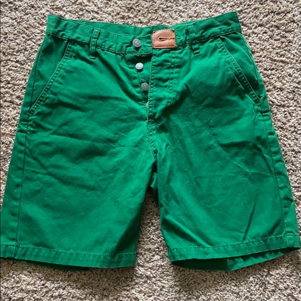 Men’s Green Slim Shorts
